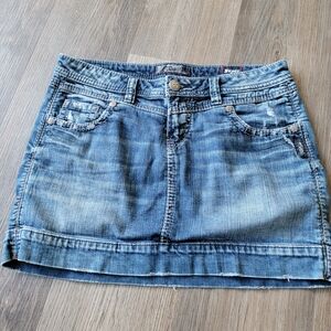 Silver Jeans Classic Denim Mini Skirt